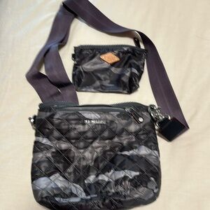 Camo never used MZ Wallace crossbody with plenty of pockets